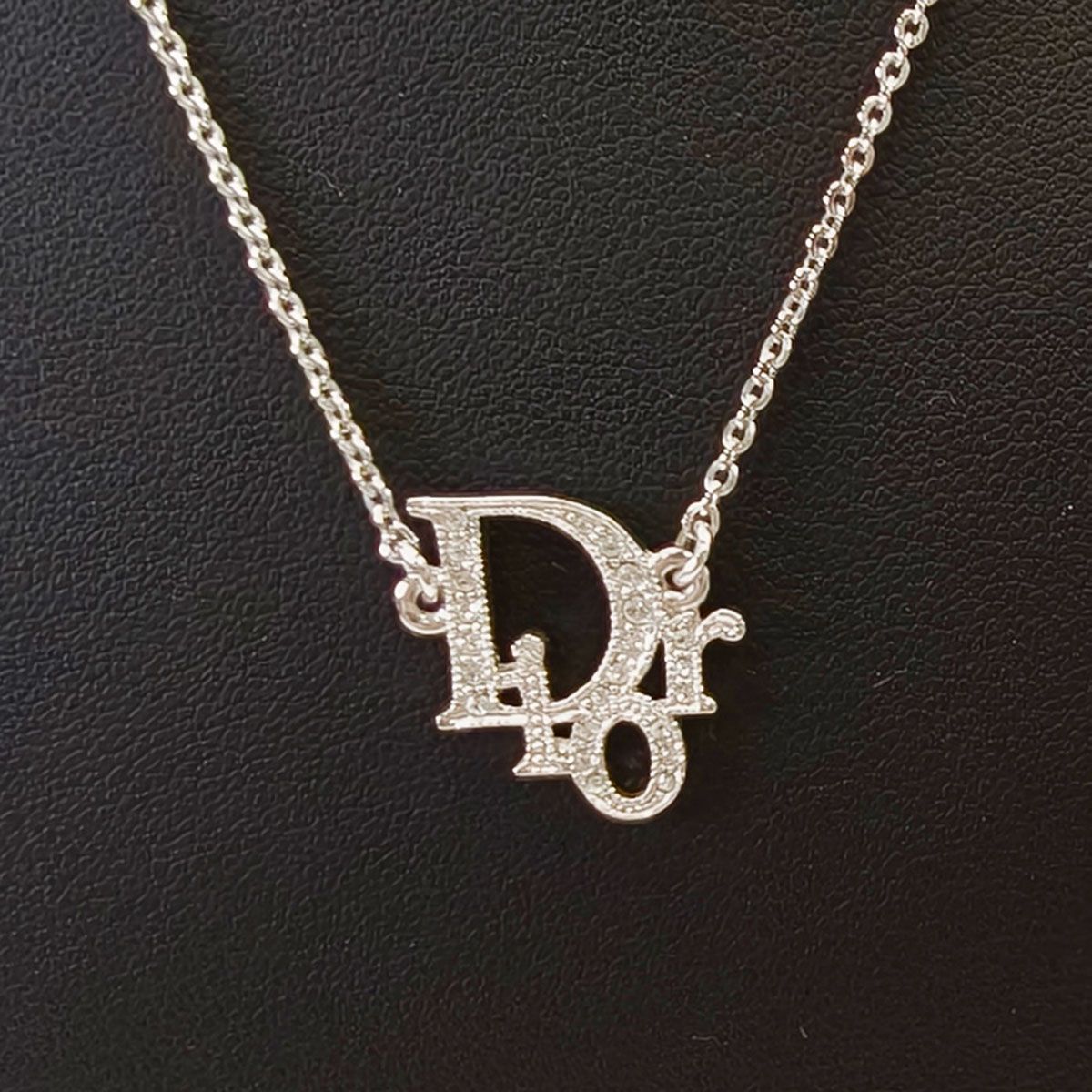 Dior ヴィンテージ ネックレス ラインストーン シルバー 9709 クリスチャンディオール Christian Dior ヴィンテージ
