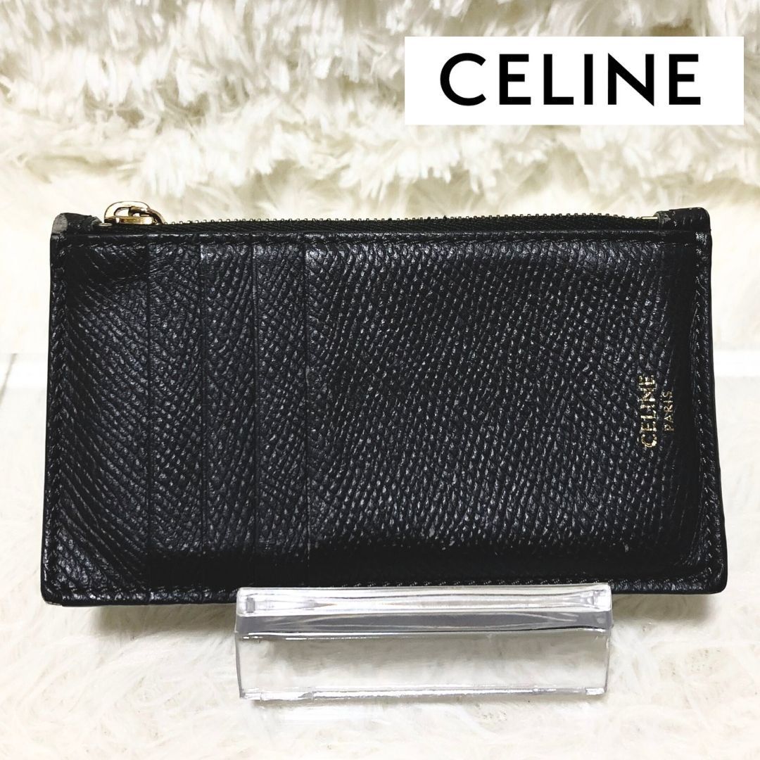 【SALE限定セール】CELINE セリーヌ ジップ付きコンパクト カードホルダー 小物