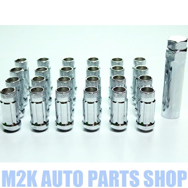 ホイールナット 45ｍｍ ロックナット スチール ナット 24個 貫通 袋 P1.5 アルファロック フルロック 赤 青 黒 銀 金 FFCRYSTALESIA_COM