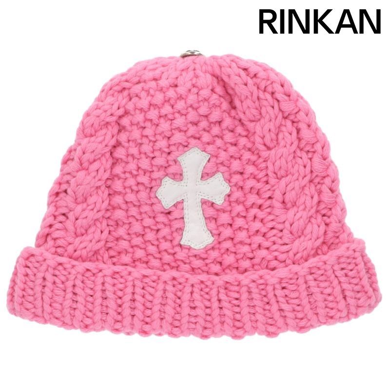 クロムハーツ BEANIE CASH クロスパッチ付きカシミアビーニー帽子 メンズ ONE SIZE
