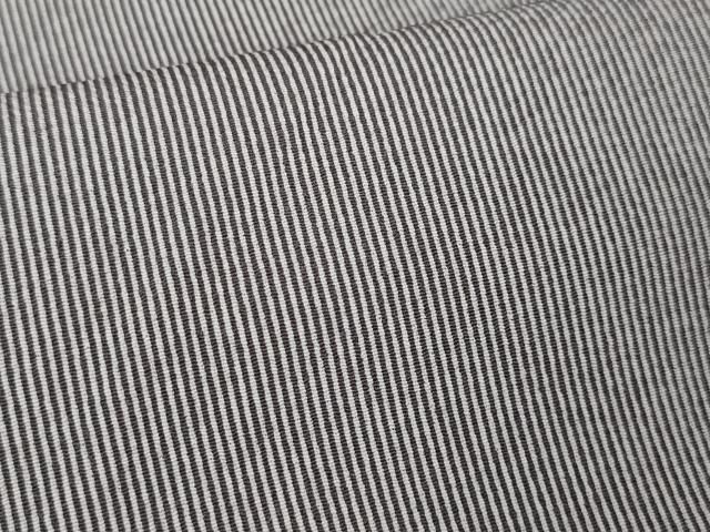 平和屋本店□極上 江戸小紋 万筋 濃鼠色×白 洗える着物