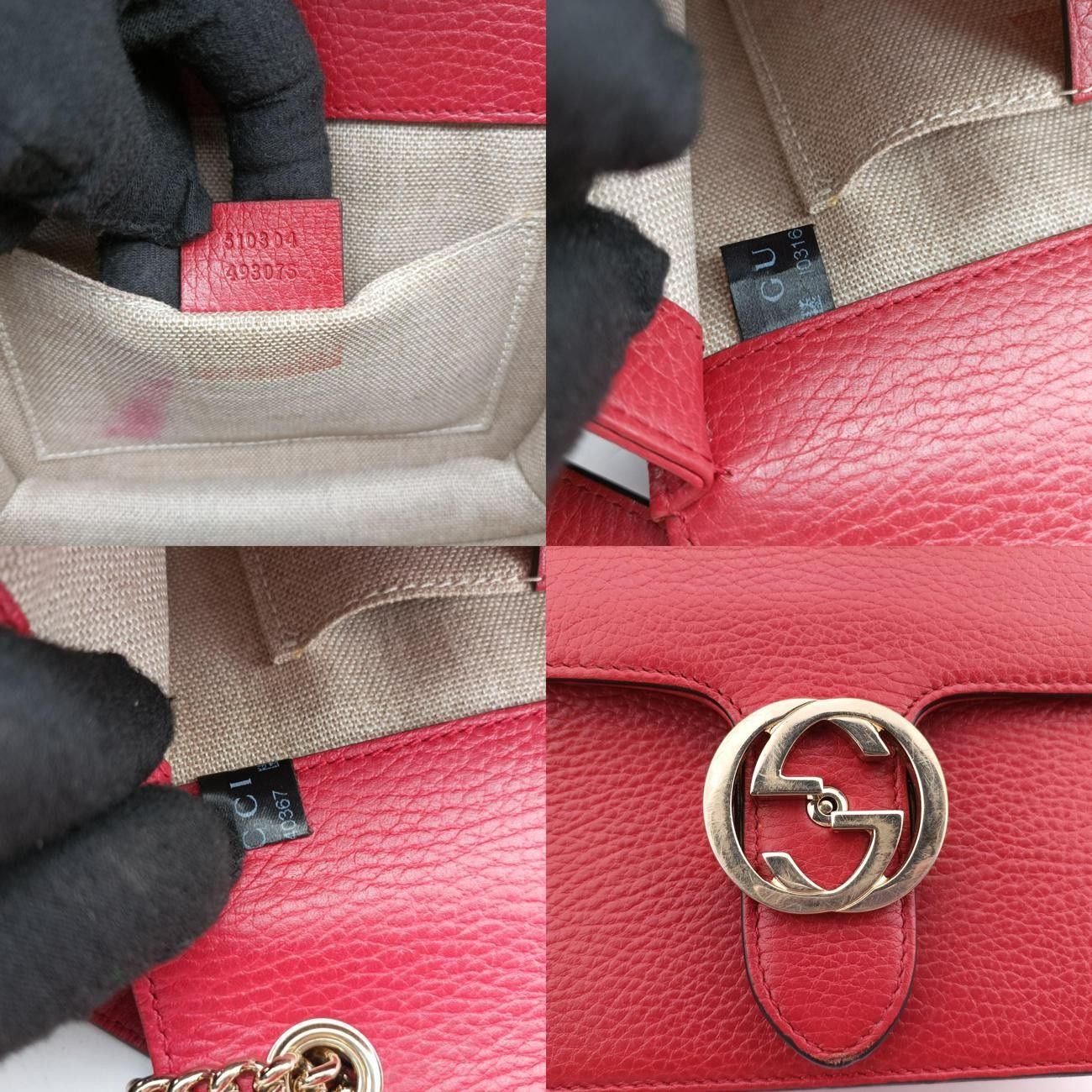 グッチGucciインターロッキングGレッドレザー510304I031640367