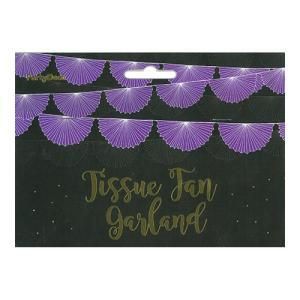3営業日で発送 PartyDeco パーティーデコ ガーランド ロゼット バイオレット 4109945 入数 50