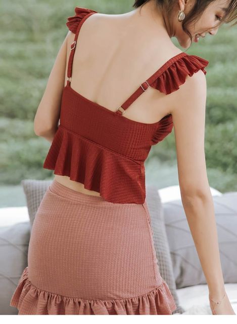 フリルセパレート水着 スイムウェア 体系カバー水着 セパレート フリル