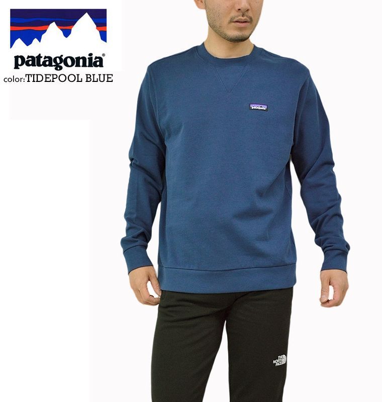 Patagonia パタゴニア クルーネックスウェット Regenerative Organic Certified Cotton Crewneck  Sweatshirt トレーナー アウトドア スエット NOBLE GREY/TIDEPOOL BLUE