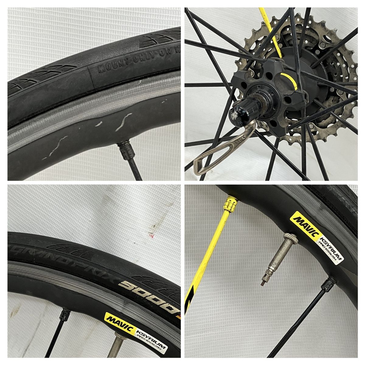 Mavic クリンチャーホイール タグ付き キシリウム　プロ　前後セット Mavic クリンチャーホイール タグ付き キシリウム プロ 前後セット