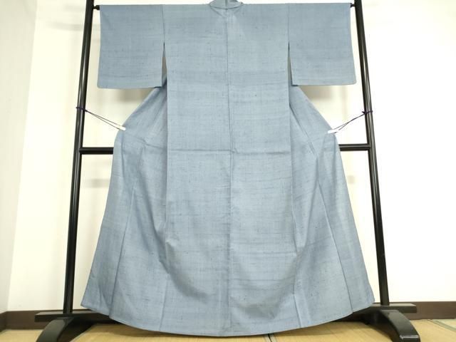 平和屋着物▽生紬　単衣　青藤色　正絹　逸品　DAAT9355az 平和屋着物▽生紬 単衣 青藤色 正絹 逸品 DAAT9355az - メルカリ