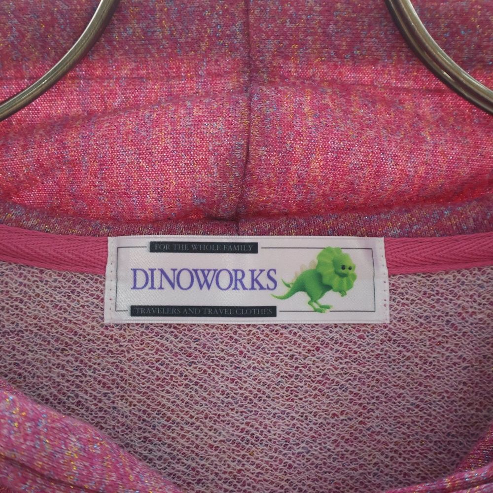 DINOWORKS PORIS SHINE HOODIE フーディー ピンク DINOWORKS ディノワークス PORIS SHINE HOODIE ジップアップ