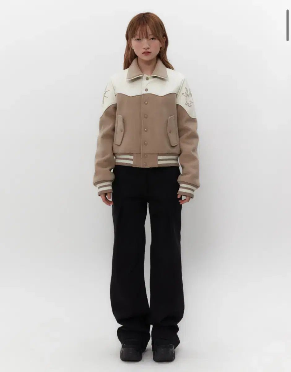 デュオミオ ウェスタン スタジャン ベージュ 1