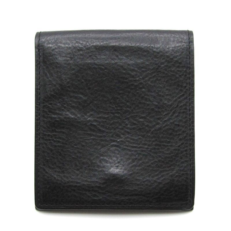 GANZO ガンゾ 二つ折り財布 ミネルバナチュラル 57680 コンパクトウォレット ミニ財布 ブラック 黒 24005258