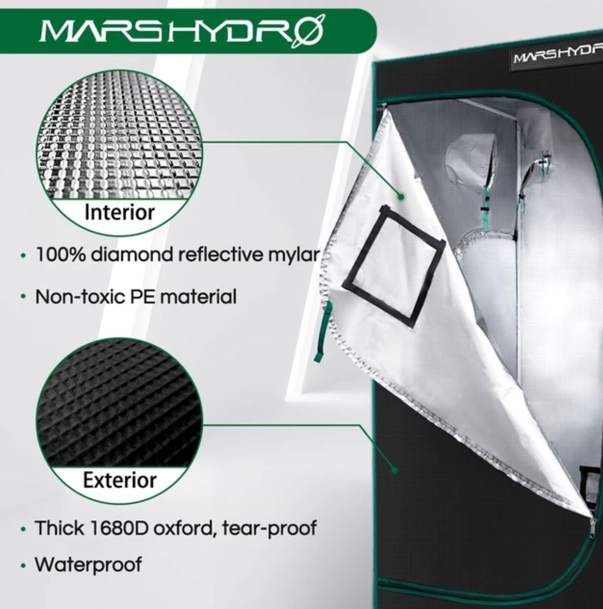 Mars Hydro グロウテント 【正規】120×60×180cm セール 2x4 Grow Tent For Hydroponic Indoor Growing - Mars Hydro JP