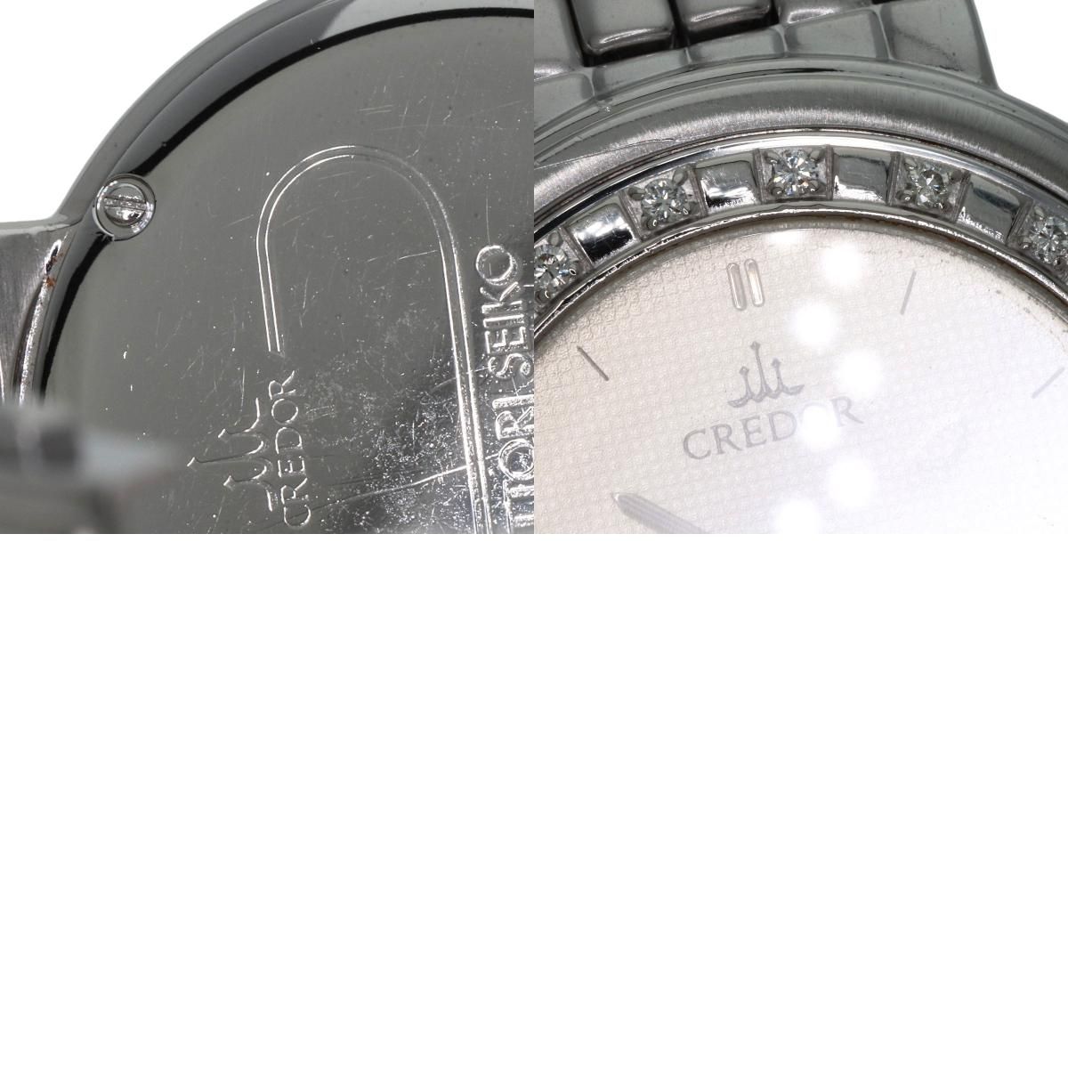 SEIKO セイコー 8N70-6030 クレドール ダイヤモンド 腕時計 SS SS 