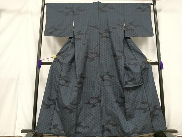 平和屋着物□上質な紬 麻の葉霞文 正絹 逸品 AAAX6511mf - メルカリ 