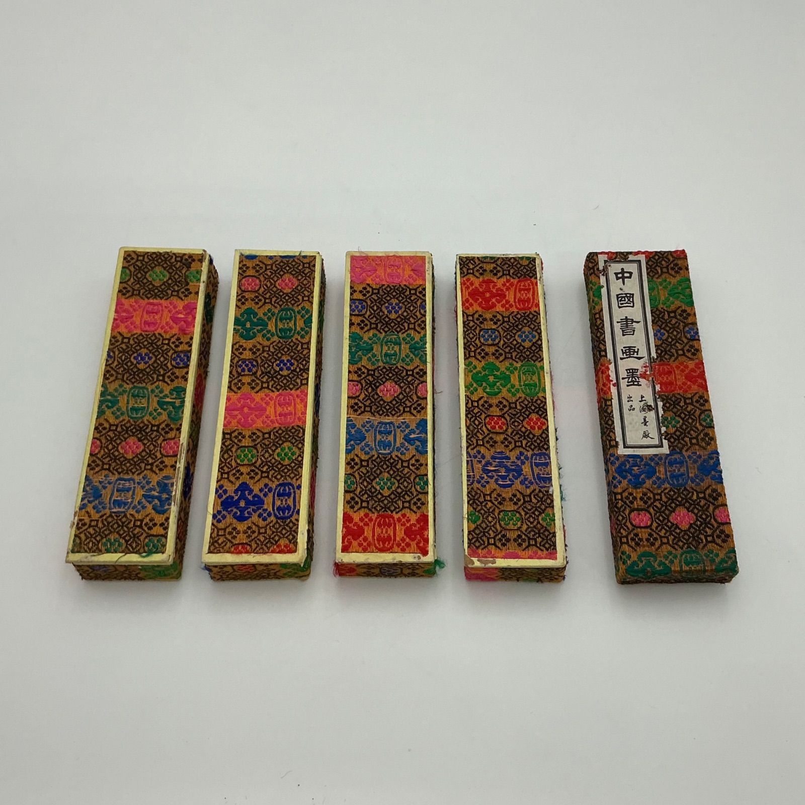 墨|5点セット|中国書画墨|大好山水|飛布山樵端友氏家蕆之墨