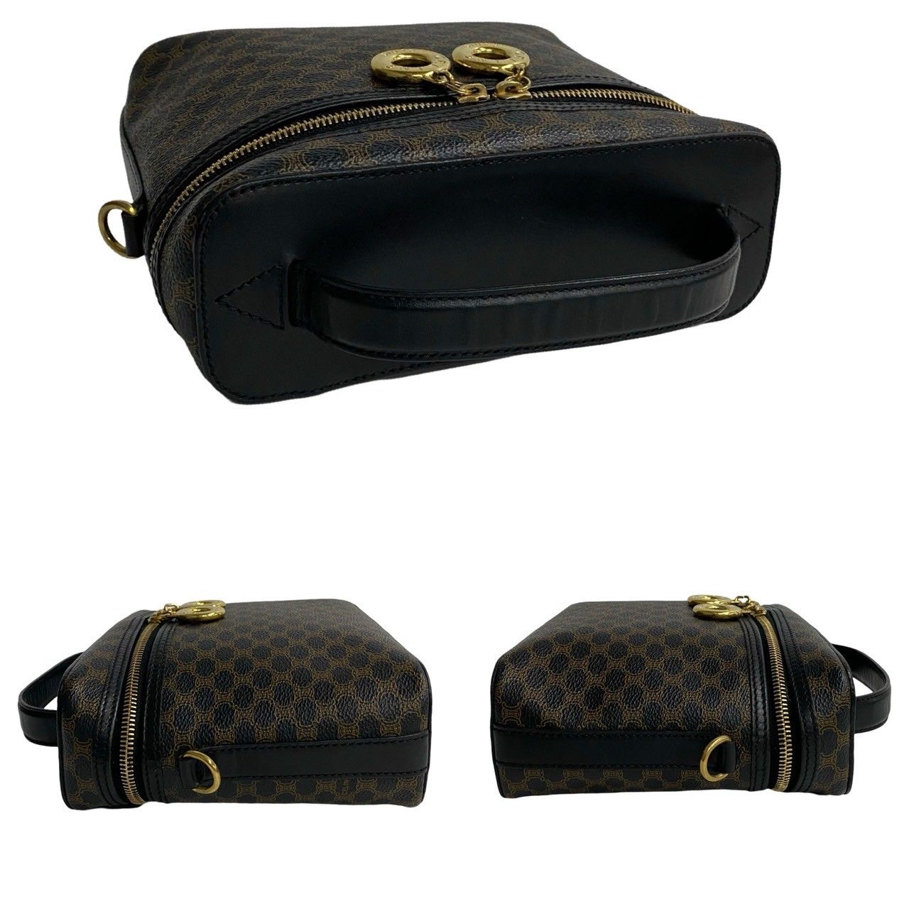 極 美品 CELINE セリーヌ マカダム ブラゾン 柄 レザー 2way  