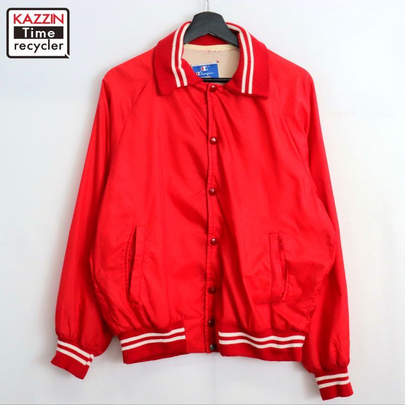 80s USA製 vintage Champion ナイロン スタジャン メンズ 表記Mサイズ