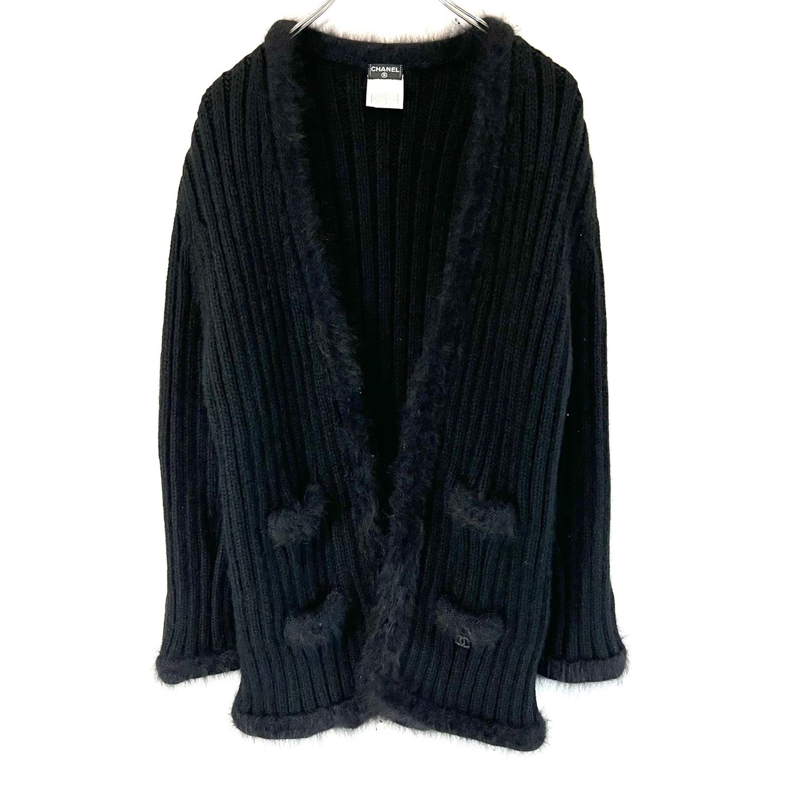 CHANEL シャネル カーディガン ジャケット ココマーク アンゴラ CHANEL シャネル カーディガン ジャケット ココマーク アンゴラ