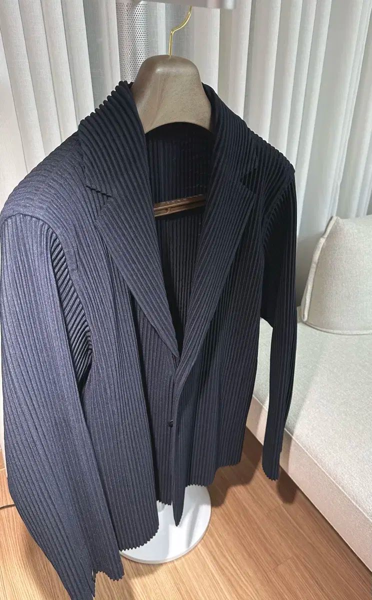 HOMME PLISSÉ テーラード ベーシックジャケット ネイビー 3サイズ