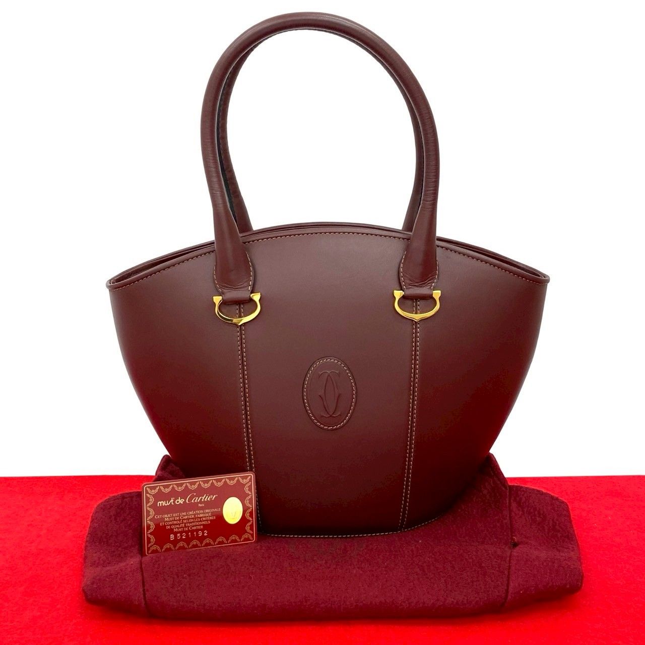 極 美品 袋付き CARTIER カルティエ ヴィンテージ マストライン カーフ