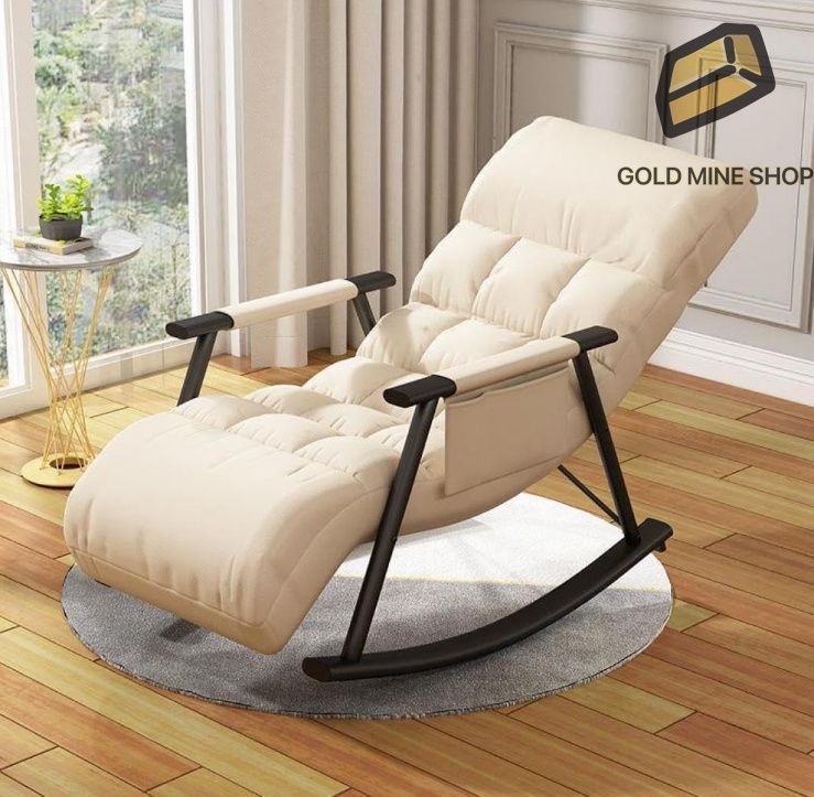 ロッキングチェア 北欧 1人掛け リクライニングチェア 揺れる椅子 通気