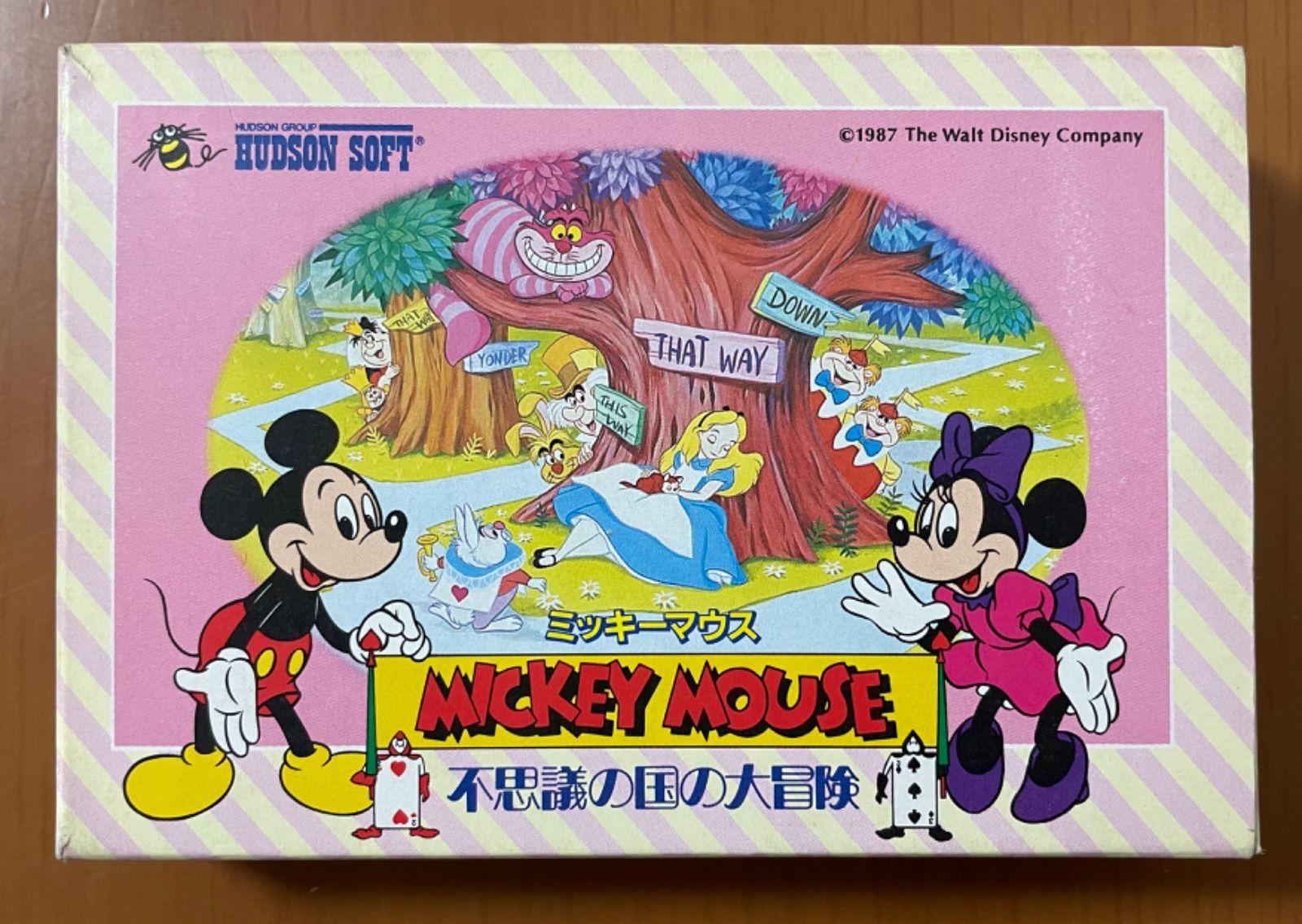 ミッキーマウス 不思議の国の大冒険 箱説付き ハドソン ファミコン 