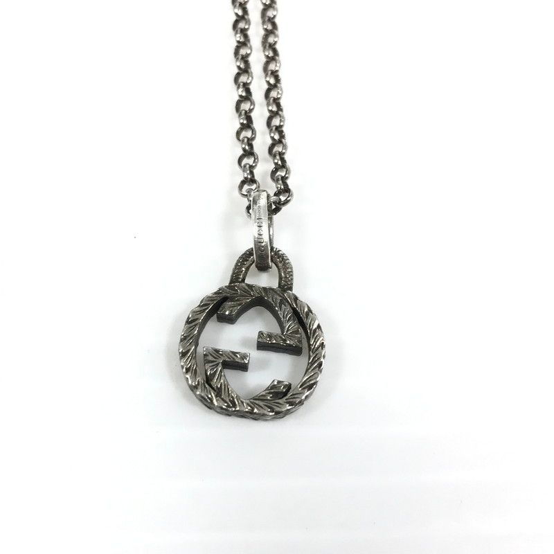  品 GUCCI グッチ インターロッキング ペンダント ネックレス 455535 182-251014-na-04-tag ネックレス アクセサリー