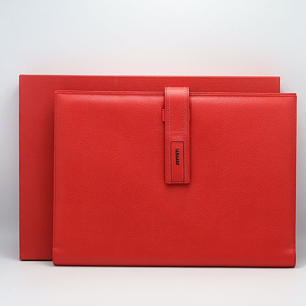 箱付 美品 フェラーリ ポルトローナフラウ レザー レッド タブレット