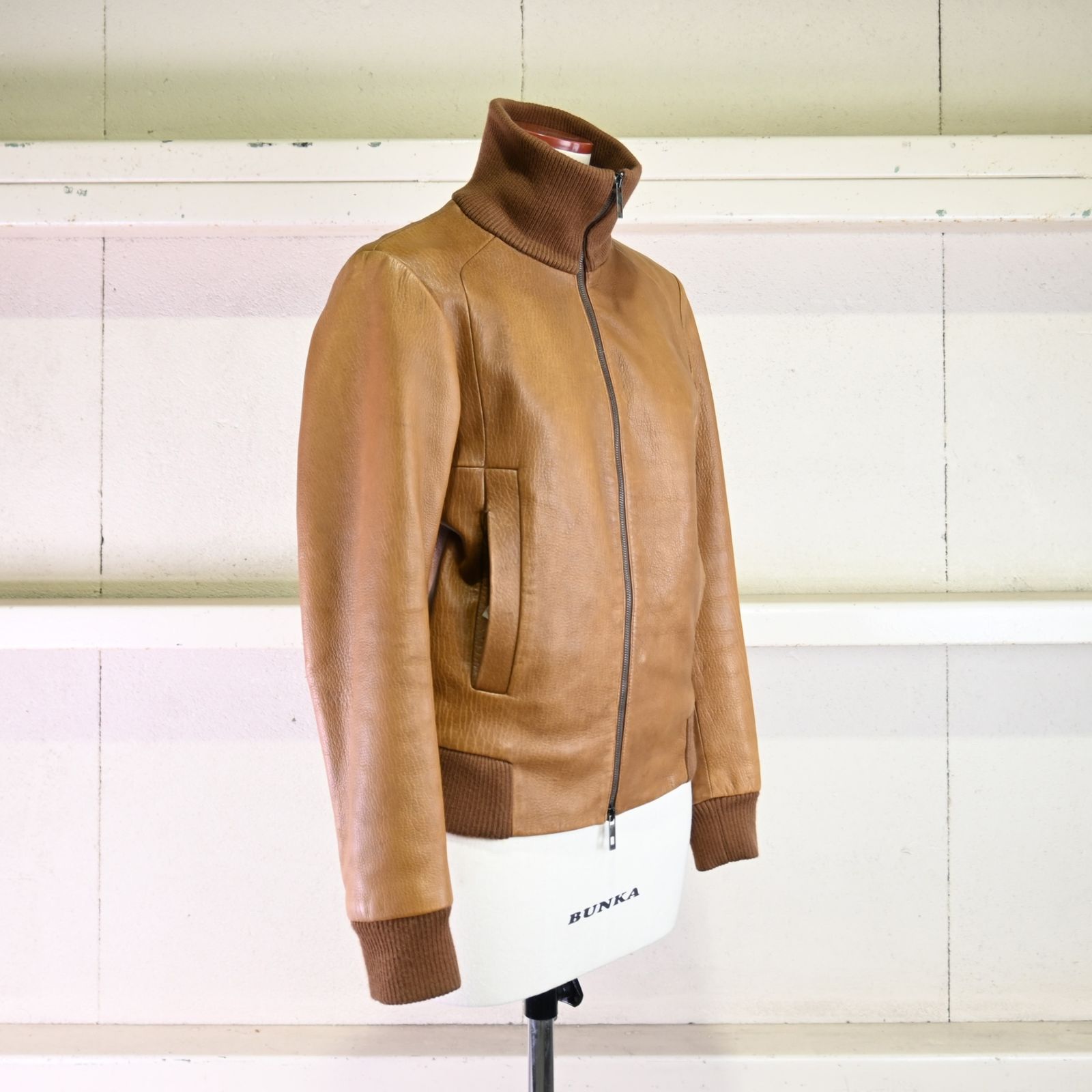 ○ RUFFO ルッフォ レザー ジップアップ ブルゾン ジャケット