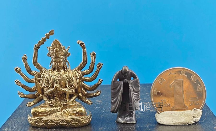 銅 細工 仏教美術 玄奘参詣準提菩薩仏像 禅意茶道 置物 装飾品 工芸品