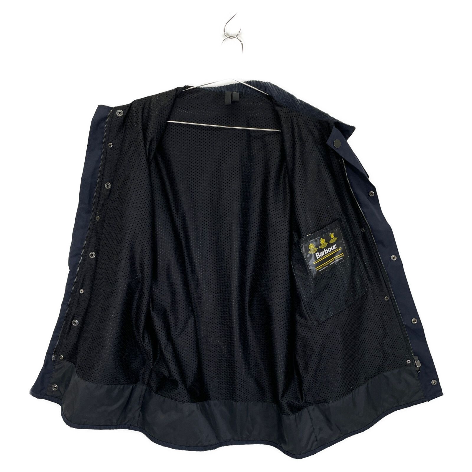 良品】バブアー インターナショナル ライトニングジャケット M 紺色 英国製