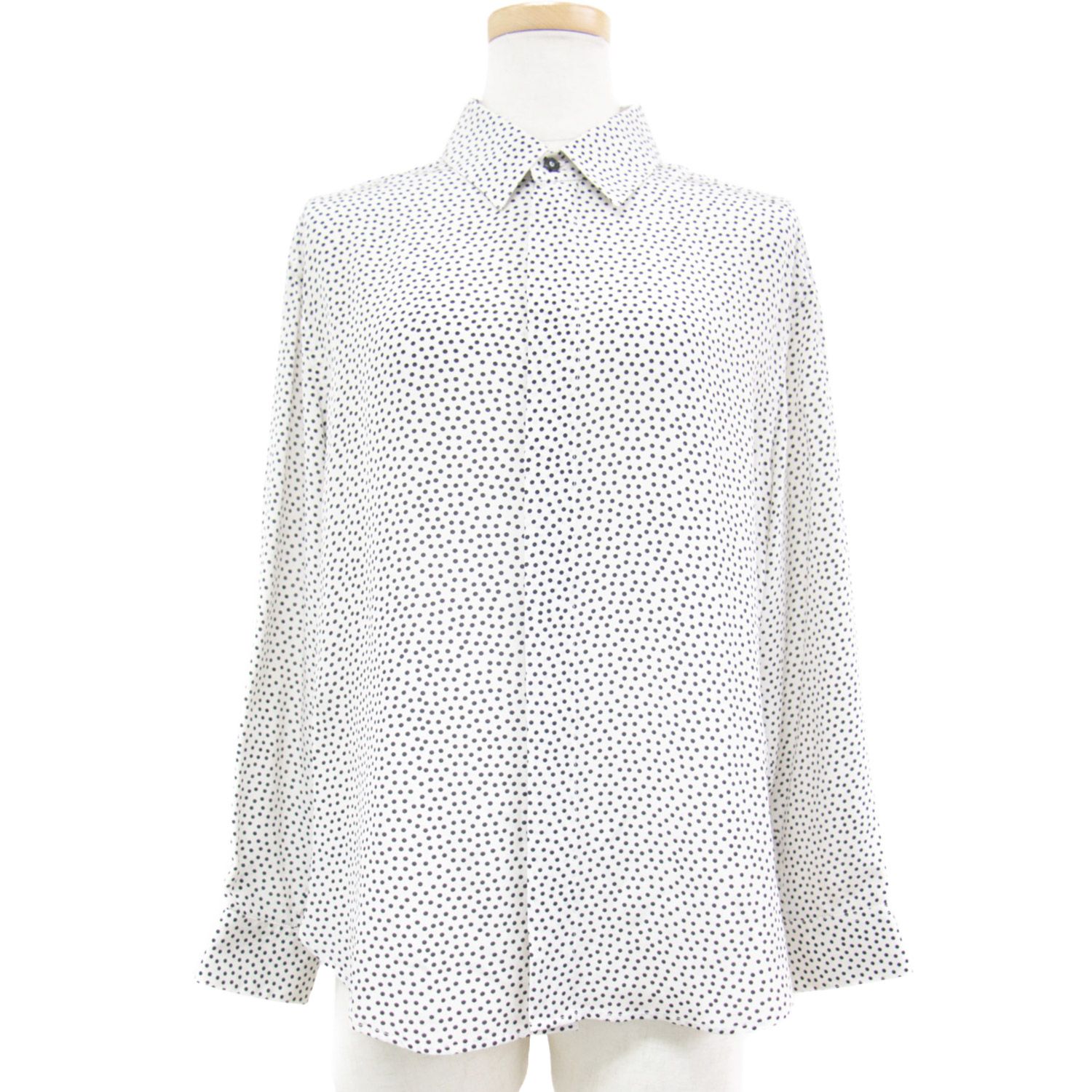 美品 SAINT LAURENT Paris Silk Dot Shirt 36