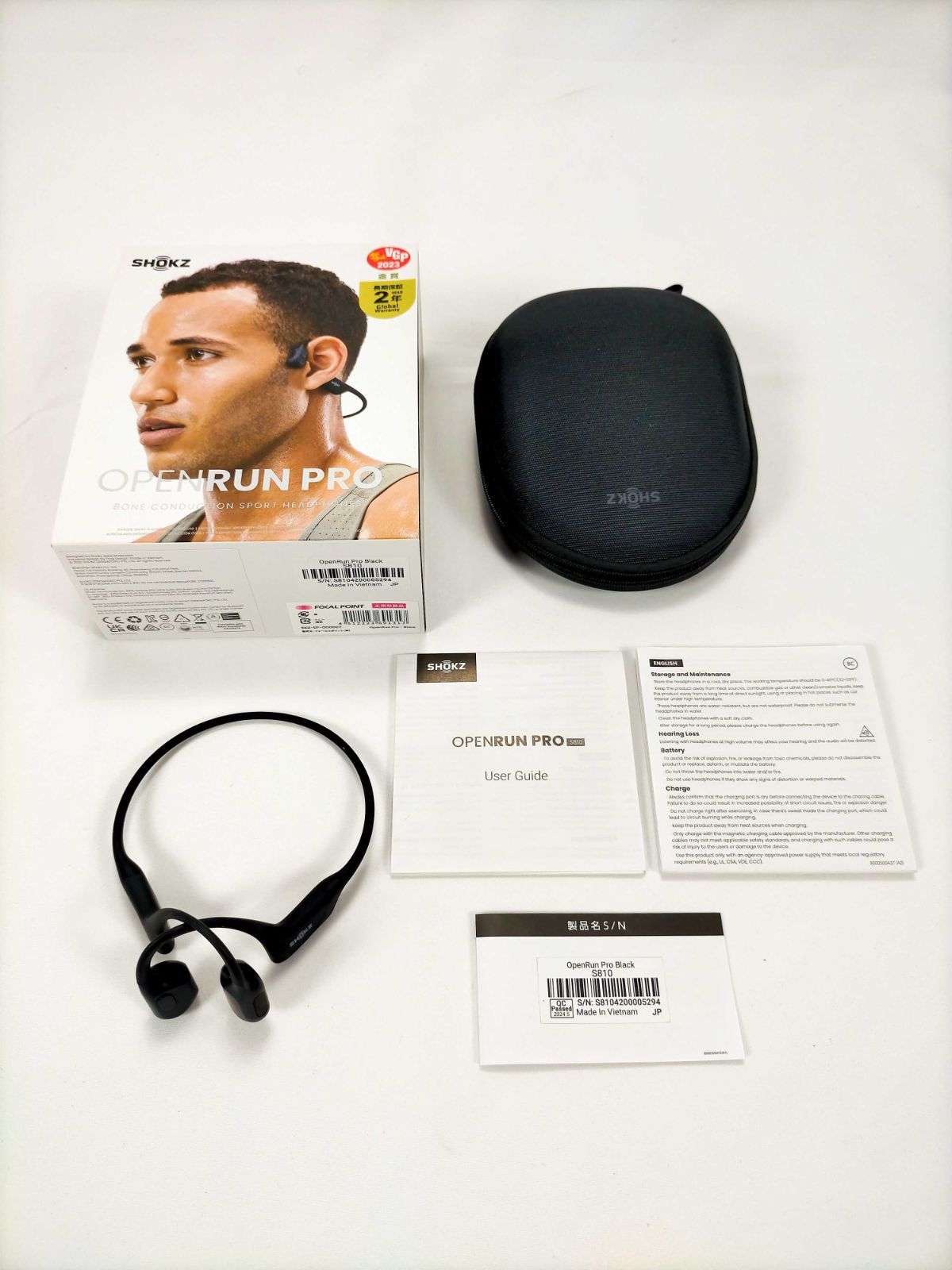 一部無し ワイヤレス骨伝導イヤホン Shokz SKZ-EP-000007 ブラック WWW_SMP1DAWEKUDUS_SCH_ID