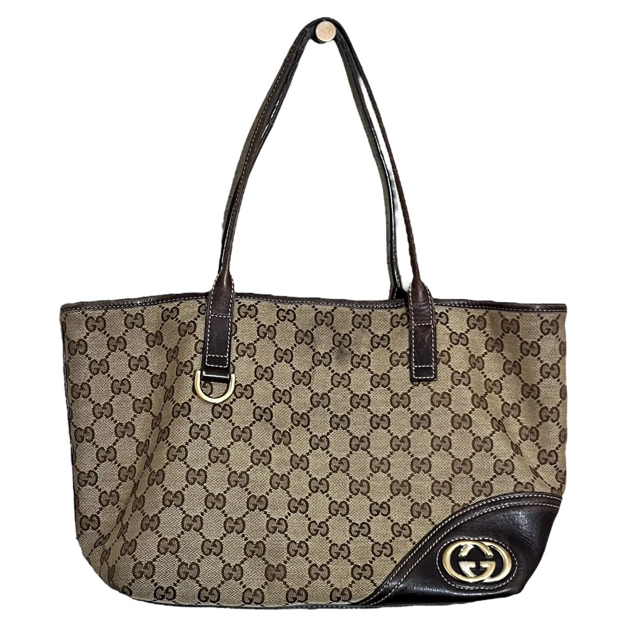 GUCCI(グッチ) GGキャンバス/ニューブリット/レザートートバッグ/ワン 