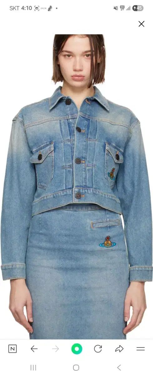 【Vivienne Westwood】クロップド デニム ジャケット Vivienne Westwood(ヴィヴィアン・ウエストウッド) クロップド
