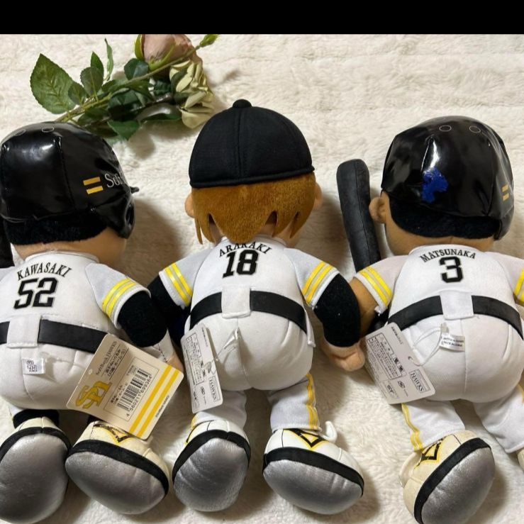 希少品　福岡ソフトバンクホークス　選手ぬいぐるみ　3体セット　川﨑　新垣　松中 希少品 福岡ソフトバンクホークス 選手ぬいぐるみ 3体セット 川