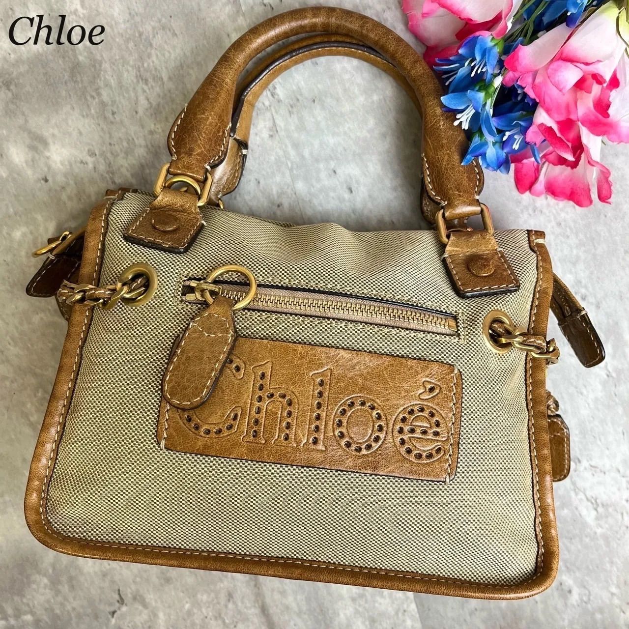 Chloe クロエ ハーレー キャンバス×レザー トートバッグ 楽天市場】chloe(クロエ) ハーレー トートバッグ 黒 ブラック×ベージュ