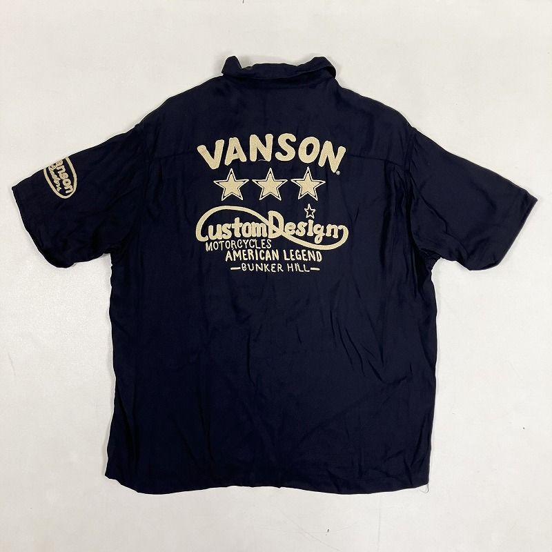 ◇ VANSON バンソン 半袖シャツ トップス 刺繍 ボーリング