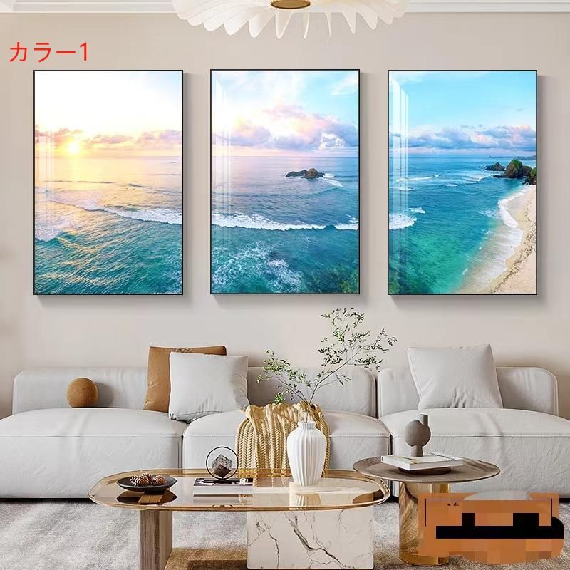 インテリアアートパネル 油彩絵画 壁掛け装飾 モダン 動物 犬 ドッグ おしゃれ 総長150×総高50cm 3枚セット 53 モダン アートパネル 『絵画』手書きの油彩画『風景画』絵画