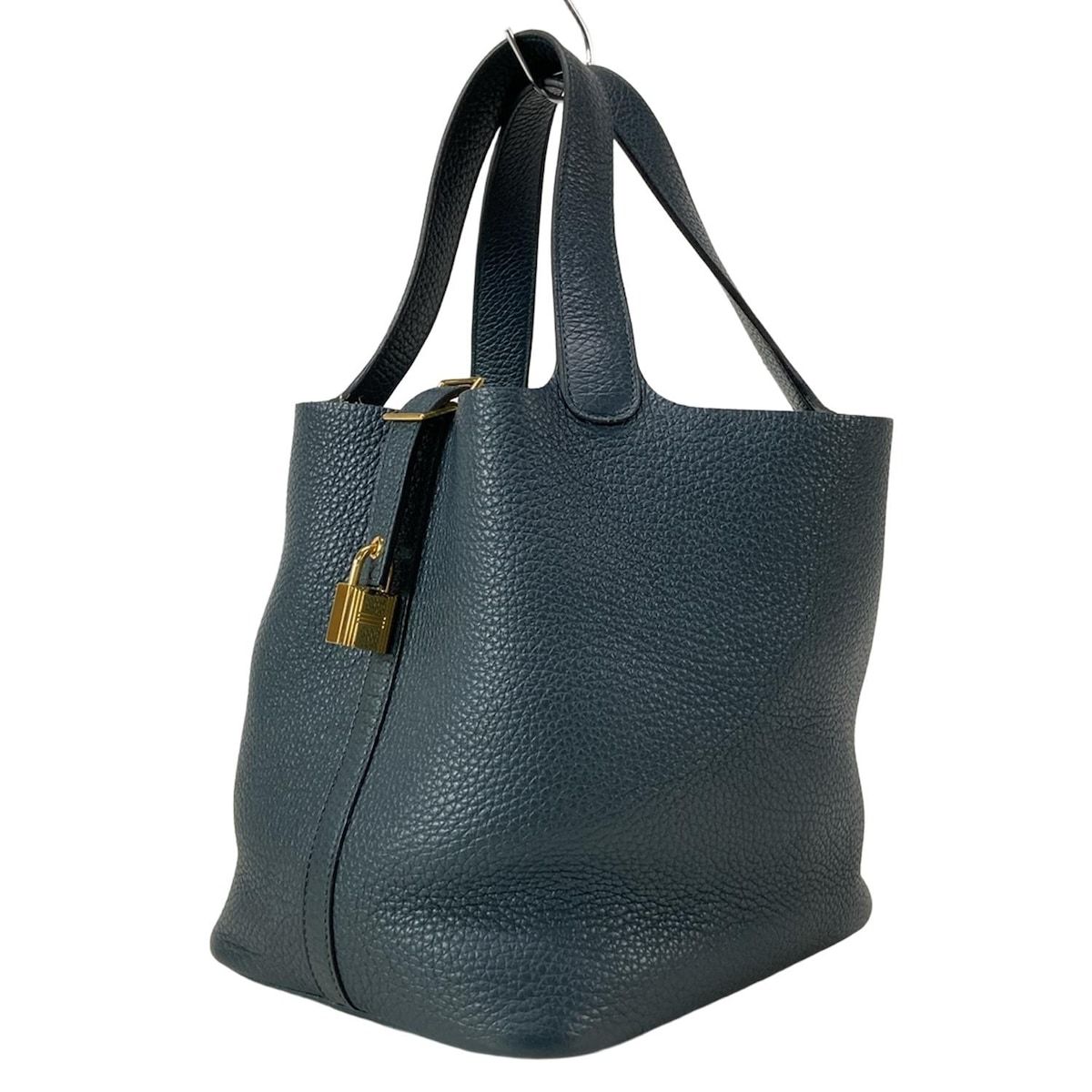 HERMES エルメス ハンドバッグ ピコタンロックMM ヴェールシプレス ゴールド金具
