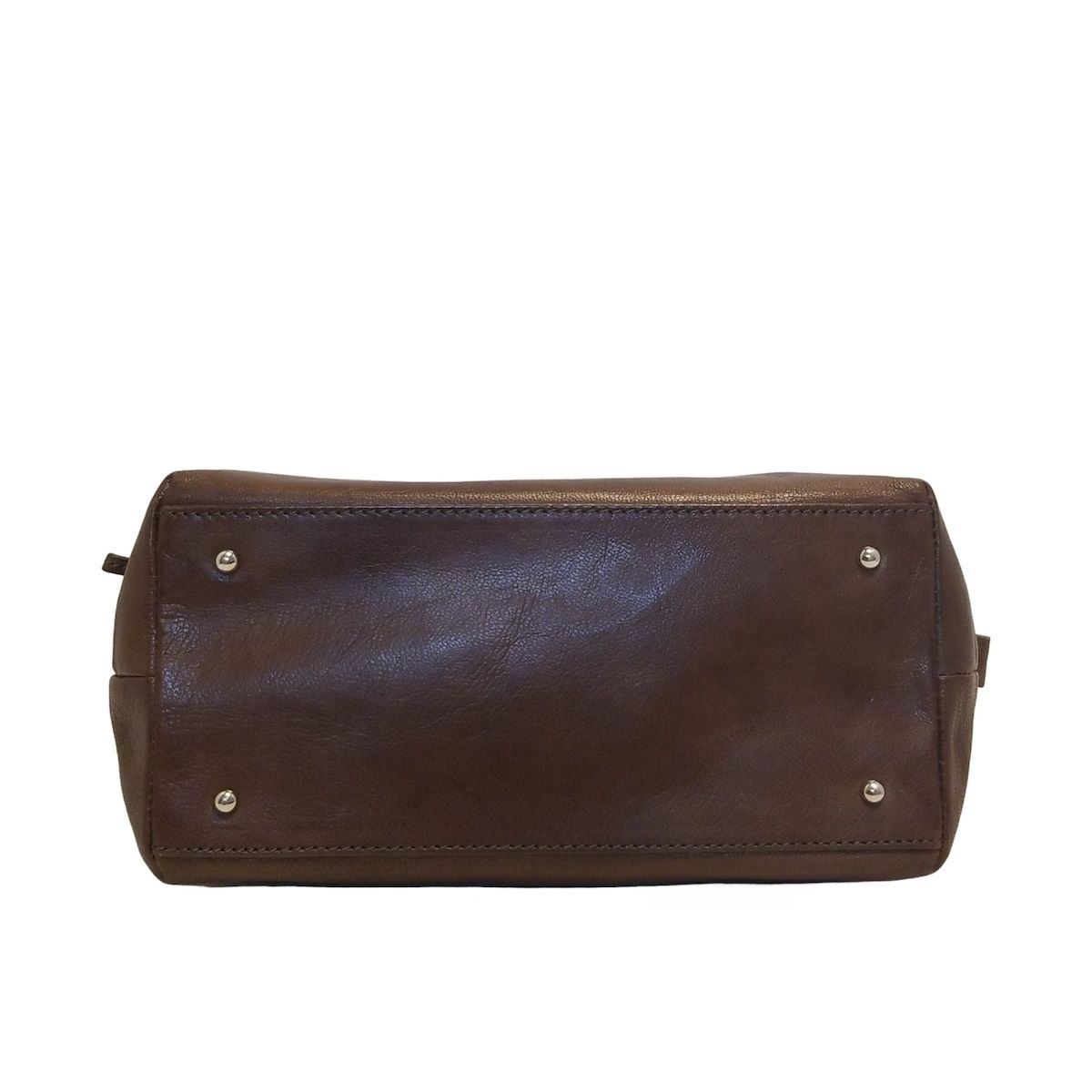 マーガレットハウエル　ダークブラウン レザー ハンドバッグ MargaretHowell(マーガレットハウエル) ハンドバッグ - ダーク