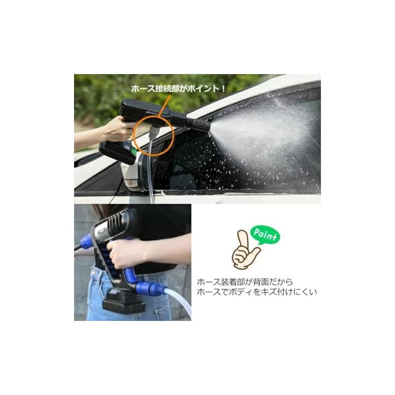 キズを付けにくいホース背面取付タイプ