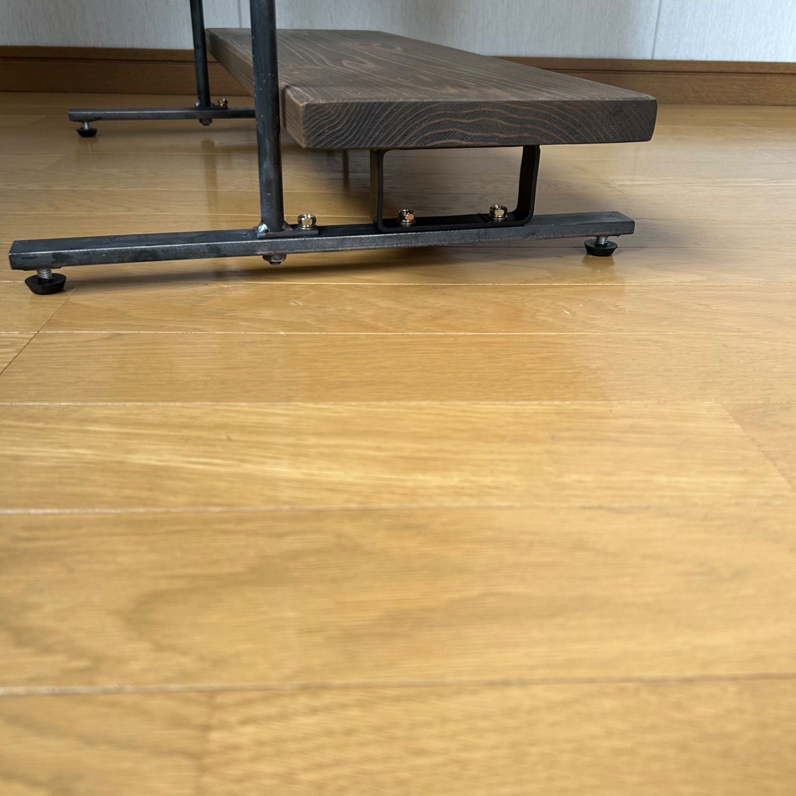 スリム ハンガーラック コンパクト 600 アンティーク古材 アイアン家具