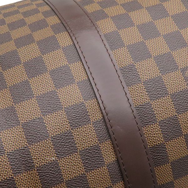 ルイヴィトン LOUIS VUITTON ボストンバッグ キーポル バンドリエール 55 ダミエキャンバス ダミエエベヌ ゴールド金具 茶 ポワニエ/パドロック/鍵/欠品  N41414 MB0026 【保存袋】【中古】