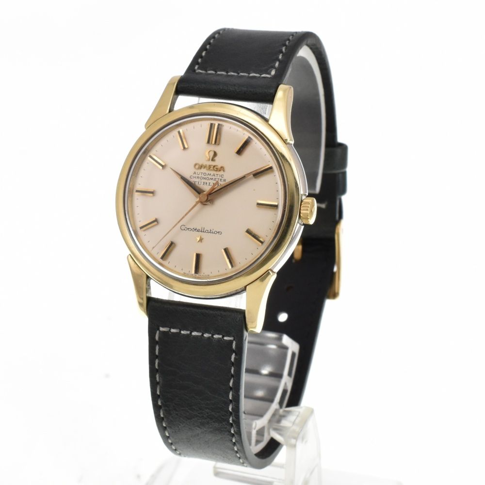 オメガ OMEGA 14381 ヴィンテージ コンステレーション TURLER W-ネーム Cal.551 ゴールドキャップ 自動巻き メンズ Z 142457