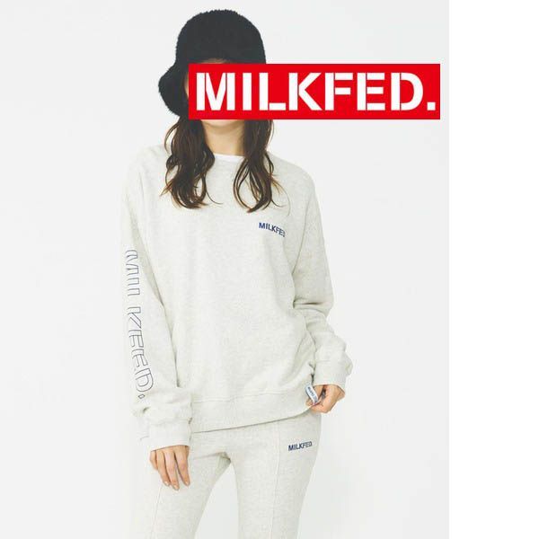 スウェット トレーナー ミルクフェド MILKFED STENCIL LOGO
