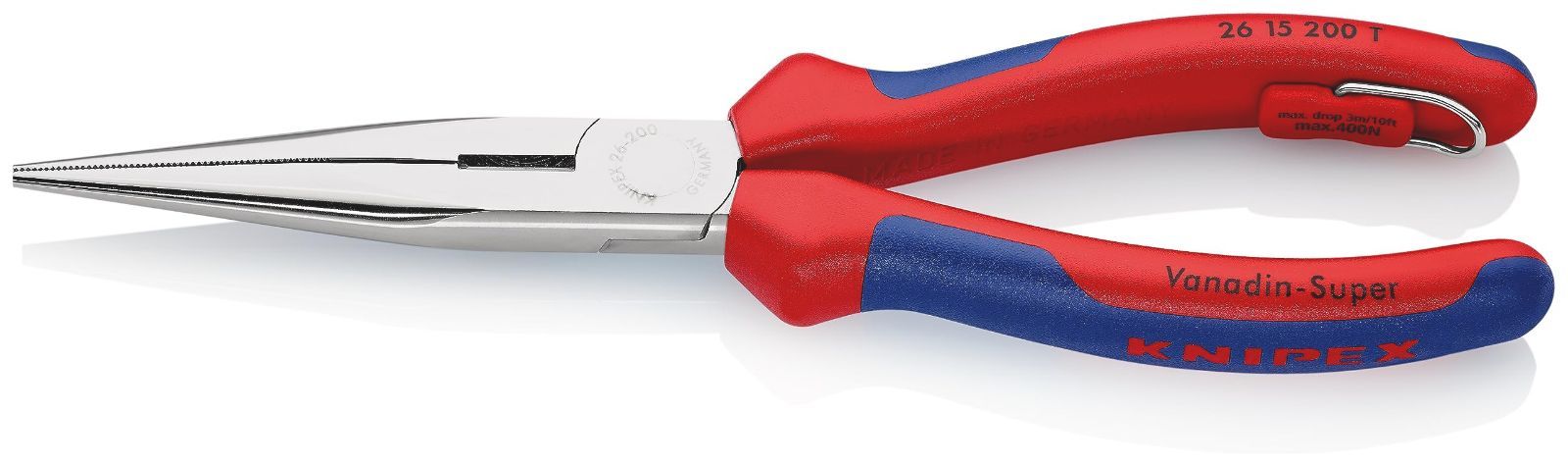 【数量限定】クニペックス KNIPEX 2615-200TBK先長ラジオペンチ 落下防止(BK)