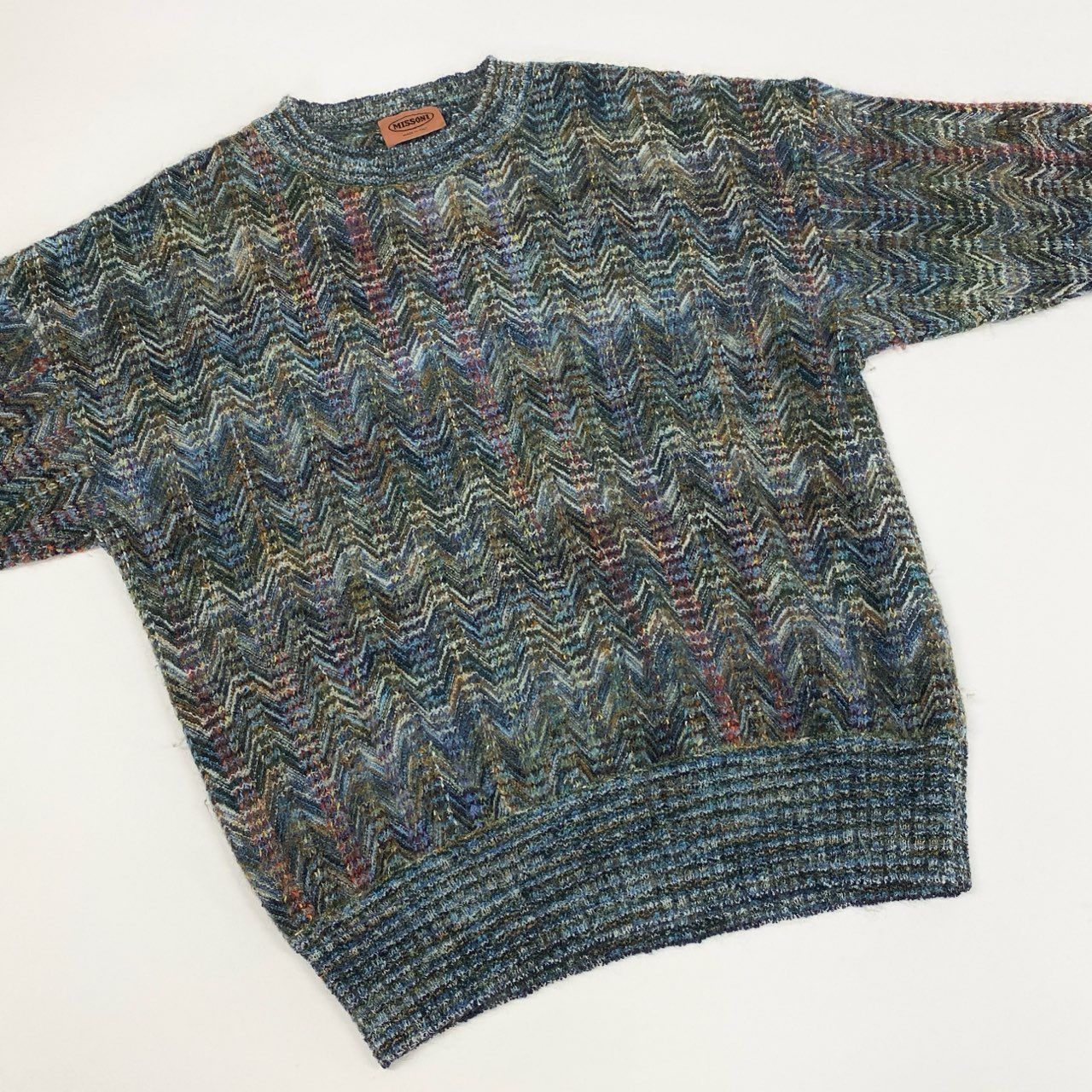 8j10 MISSONI ミッソーニ ミックスニット ニットセーター ロングスリーブ 72サイズ マルチ メンズu02t KARIMZIABAT_FR