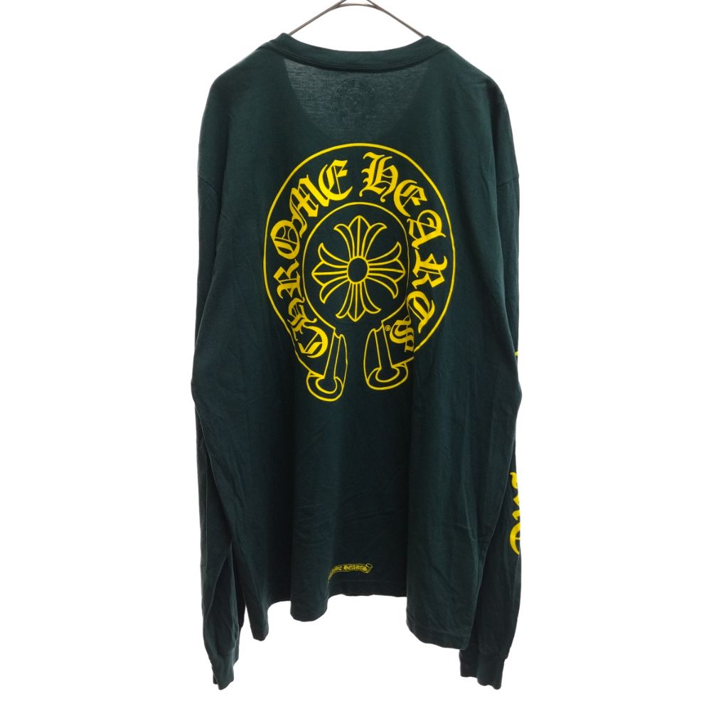 ア*キ様 CHROME HEARTS イエローホースシュー グリーン ロンT CHROME HEARTS (クロムハーツ) Yellow Horseshoe L/S Tee ホースシュー