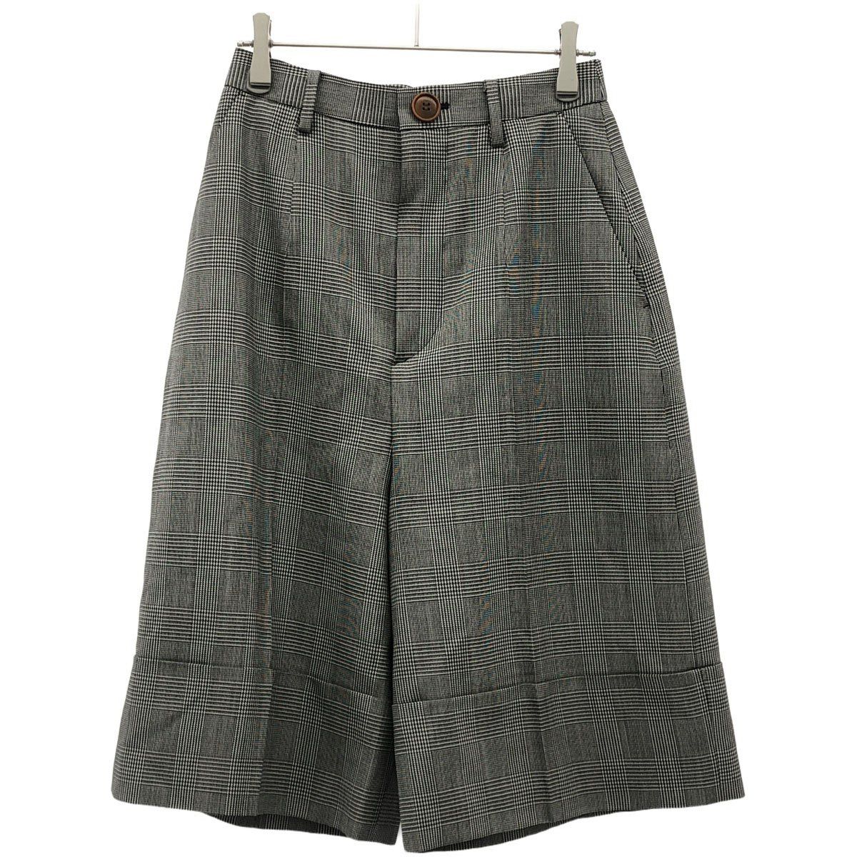 ENFOLD エンフォルド 24AW ROLL-UP HALF TROUSERS ロールアップ ハーフパンツ 300HA531-1470 グレー 36