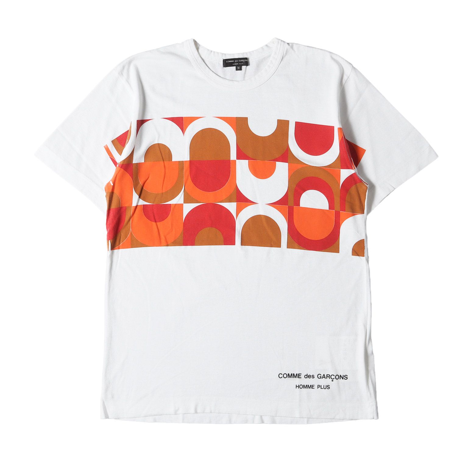 COMME des GARCONS HOMME PLUS コムデギャルソン オムプリュス Tシャツ サイズ:M 05SS ピンクパンサー期  ジオメトリック ヘム ロゴ バインダーネック 半袖Tシャツ 00s モード ホワイト トップス カットソー【メンズ】 - メルカリ